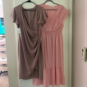 Lot of 2 New Pink Dresses - Womens Large
